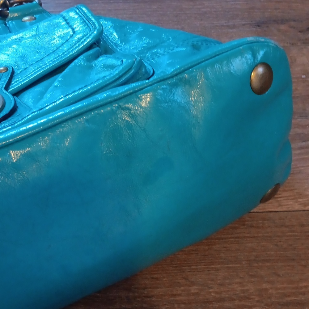 Coach Y2k Luci Dome Legacy Turquoise Satchel - Picture 6 of 16